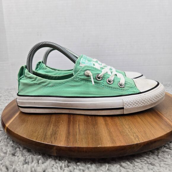 Converse Womens 7 CTAS Chuck All Star Shoreline Ox Green Glow Casual Sneaker - Picture 3 of 12